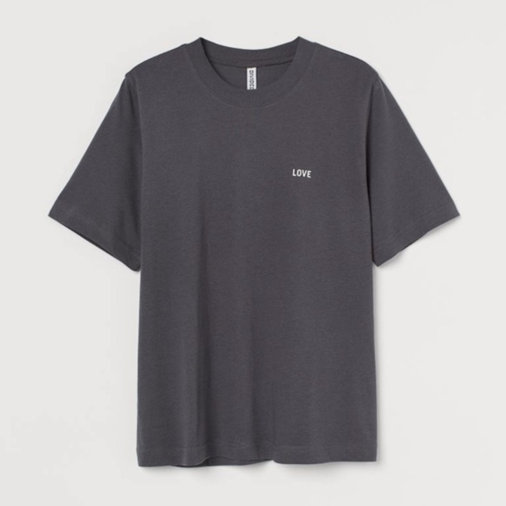HM love jersey cotton tshirt